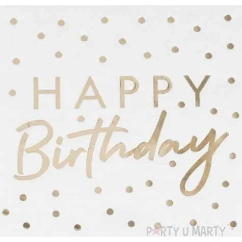 serwetki happy birthday groszki ginger ray 17 cm 16 szt