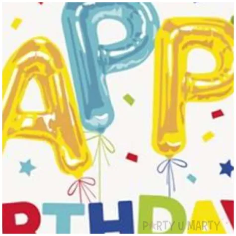 serwetki happy birthday konfetti mix unique 33 cm 16 szt