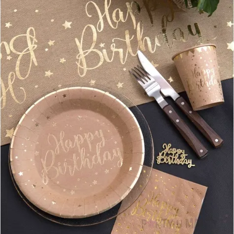 serwetki happy birthday kraftowy santex 25 cm 20 szt