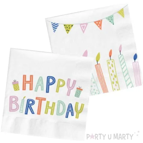 serwetki happy birthday mix folat 33 cm 20 szt