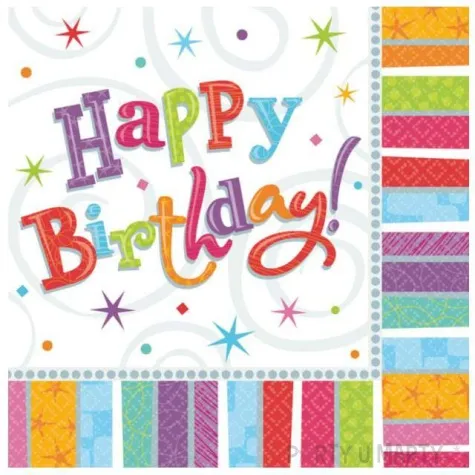serwetki happy birthday radiant 33 cm amscan 16 szt