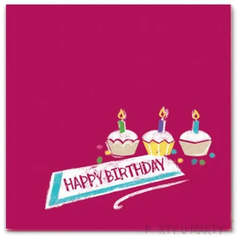 serwetki happy birthday rozowe amscan 25 cm 20 szt