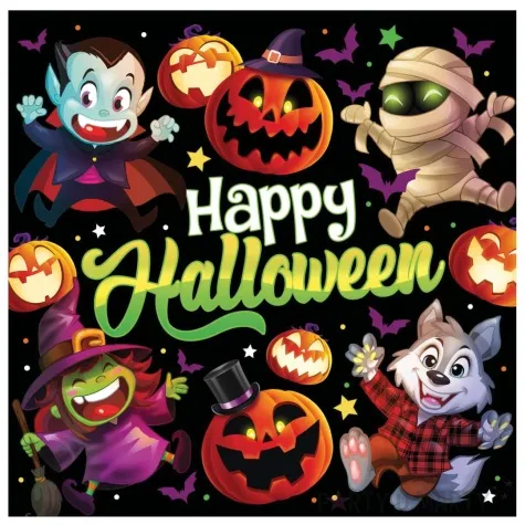 serwetki happy halloween male potwory guirca 33 cm 20 szt