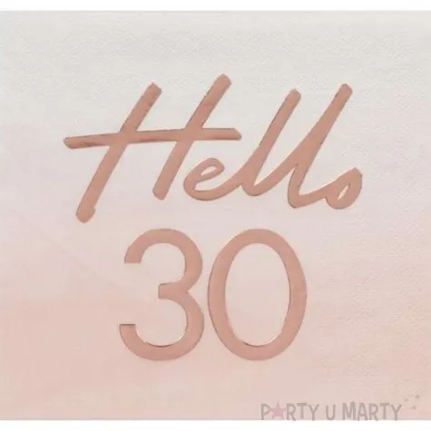 serwetki hello 30 rozowe zloto ginger ray 17 cm 16 szt