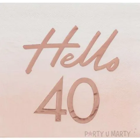 serwetki hello 40 rozowe zloto ginger ray 17 cm 16 szt