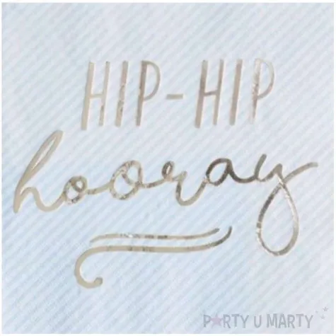 serwetki hip hip hooray niebieskie ginger ray 33 cm 16 szt