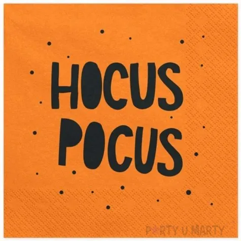 serwetki hocus pocus pomaranczowe partydeco 33 cm 20 szt