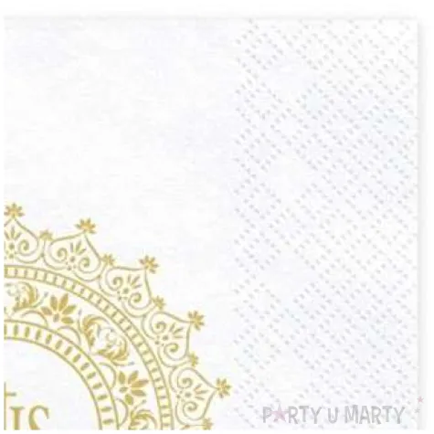 serwetki i komunia swieta ihs biale partydeco 33 cm 20 szt