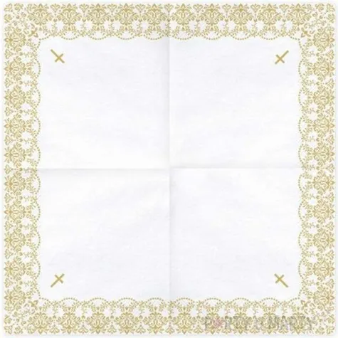 serwetki i komunia swieta zloty partydeco 33 cm 20 szt