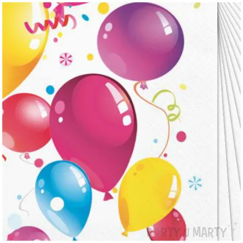 serwetki imprezujace balony maki 33 cm 20 szt
