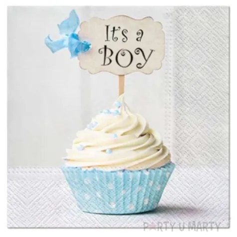 serwetki its a boy babeczka paw 33 cm 20 szt