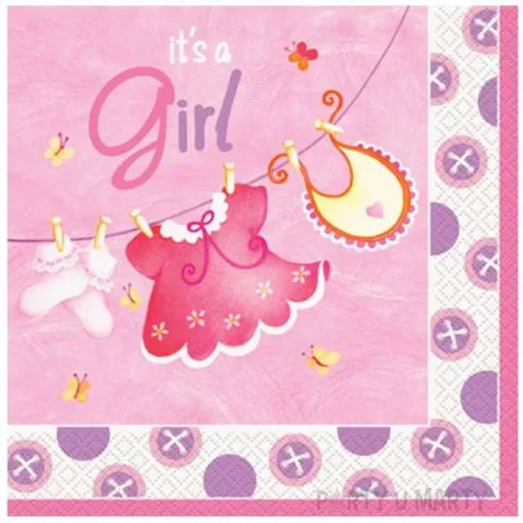serwetki its a girl 33 cm unique 16 szt