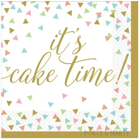 serwetki its cake time konfetti amscan 33 cm 36 szt