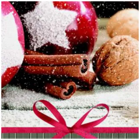 serwetki jablka z cynamonem i orzechami maki 33 cm 20 szt