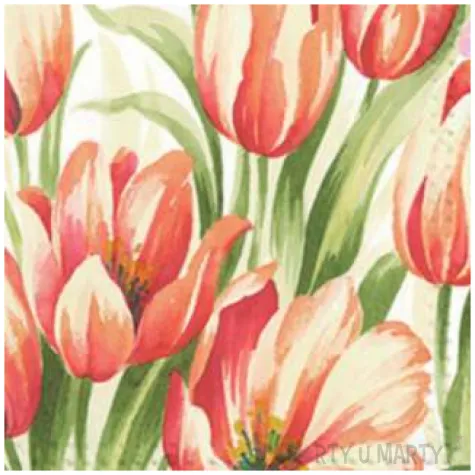 serwetki jasne tulipany paw 33 cm 20 szt