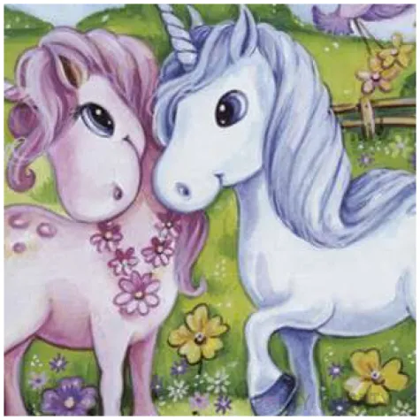 serwetki jednorozce w ogrodzie maki 33 cm 20 szt