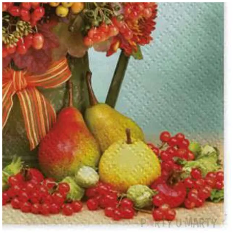 serwetki jesienna kompozycja maki 33 cm 20 szt