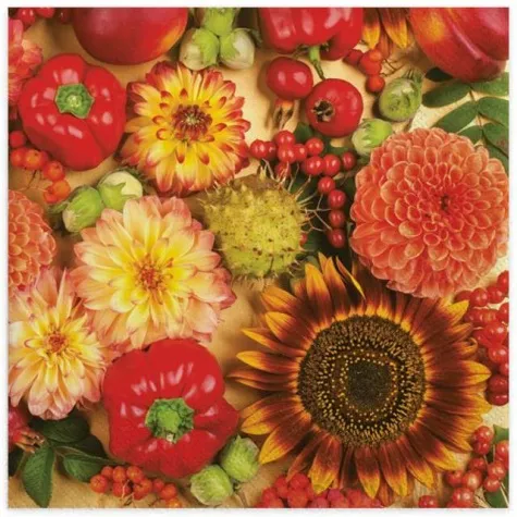 serwetki jesienna wariacja maki 33 cm 20 szt