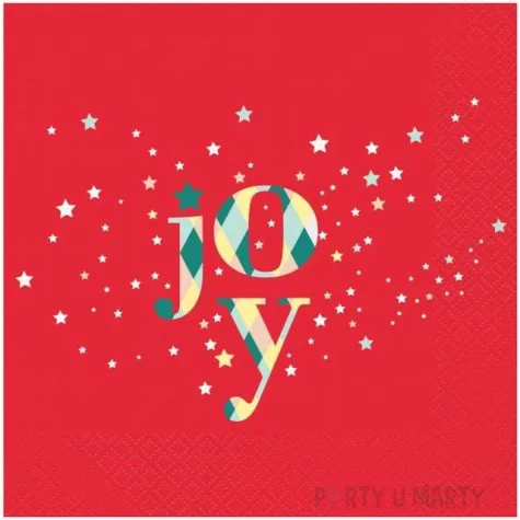 serwetki joy swiateczne czerwony godan 33 cm 20 szt