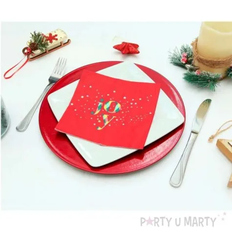 serwetki joy swiateczne czerwony godan 33 cm 20 szt
