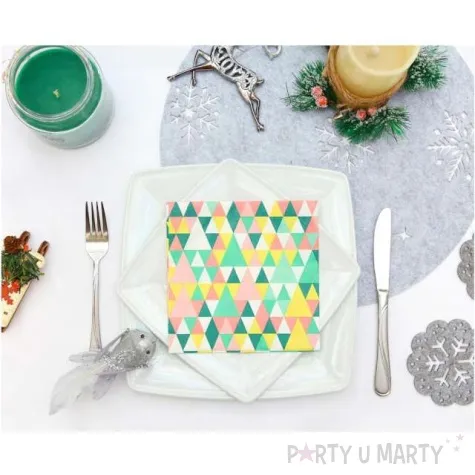 serwetki joy trojkaty swiateczne mix godan 33 cm 20 szt