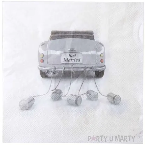 serwetki just married 33 cm santex 10 szt