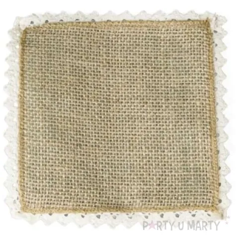 serwetki jutowe naturalne chaks 12 cm 6 szt