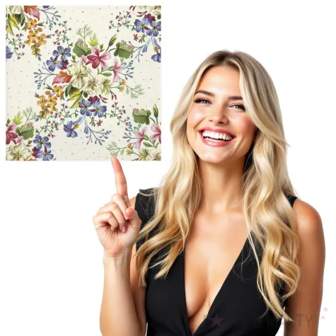 serwetki klasyczna kompozycja kwiatow maki 33 cm 20 szt