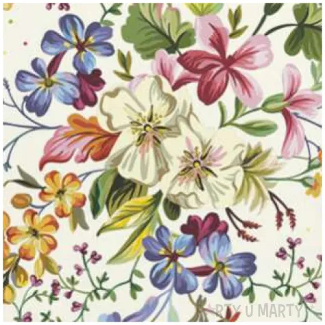 serwetki klasyczna kompozycja kwiatow maki 33 cm 20 szt