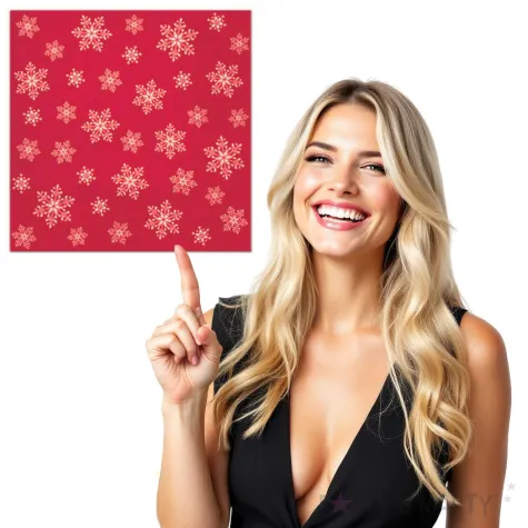 serwetki klasyczne platki sniegu czerwone paw 33 cm 20 szt