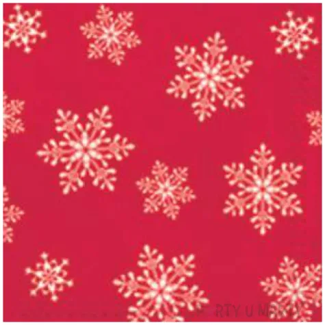 serwetki klasyczne platki sniegu czerwone paw 33 cm 20 szt