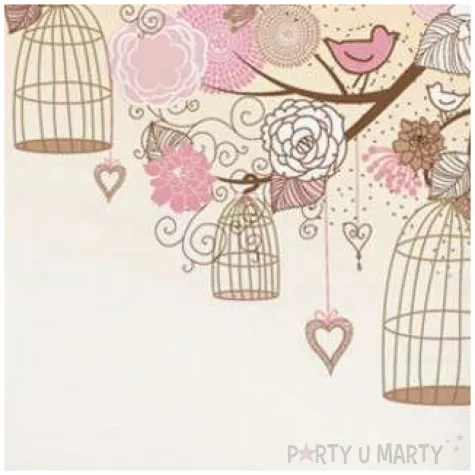 serwetki klatki dla ptakow na drzewie maki 33 cm 20 szt