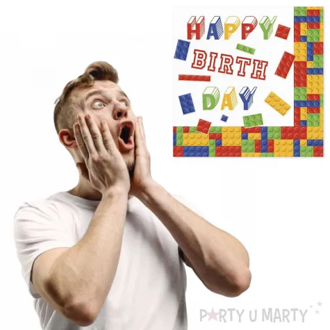 serwetki klocki happy birthday maki daisy 33 cm 20 szt