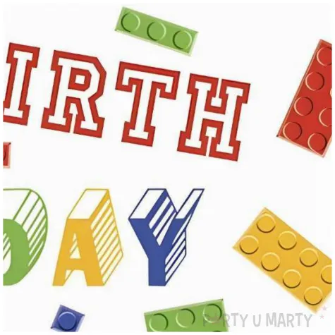 serwetki klocki happy birthday maki daisy 33 cm 20 szt