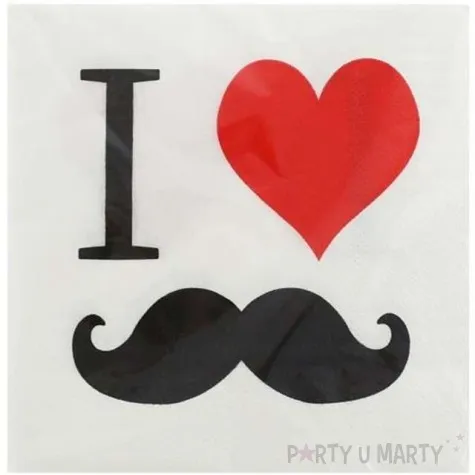 serwetki kocham wasy 33 cm godan 20 szt