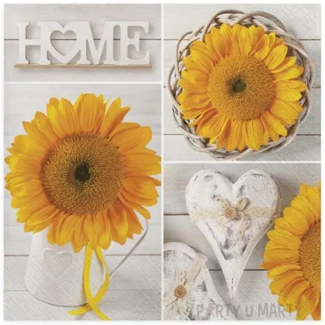 serwetki kolaz ze slonecznikow maki 33 cm 20 szt