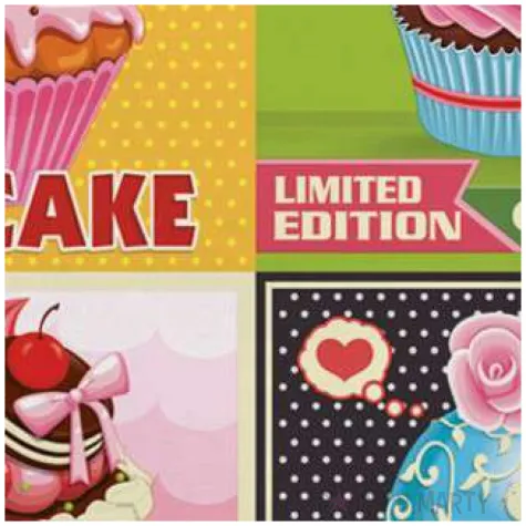 serwetki kolorowe babeczki maki 33 cm 20 szt