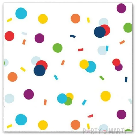 serwetki kolorowe konfetti amscan 33 cm 20 szt