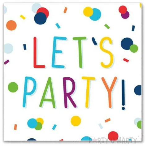 serwetki kolorowe konfetti lets party amscan 25 cm 20 szt