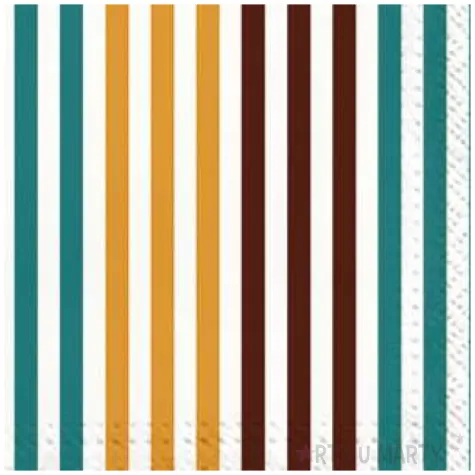 serwetki kolorowe paski paw 33 cm 20 szt