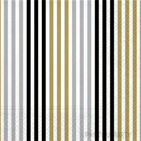 serwetki kolorowe paski paw 33 cm 20 szt