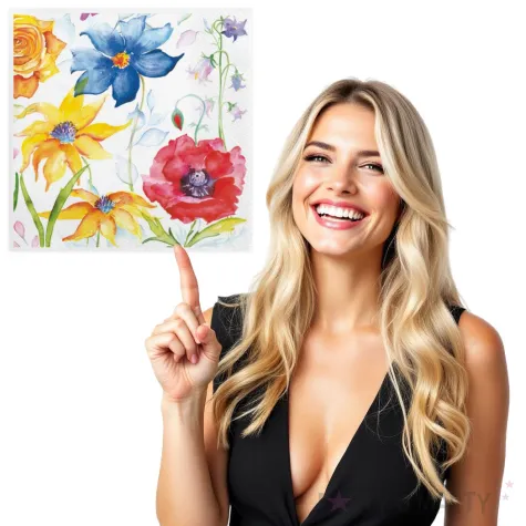 serwetki kolorowe polne kwiaty maki 33 cm 20 szt