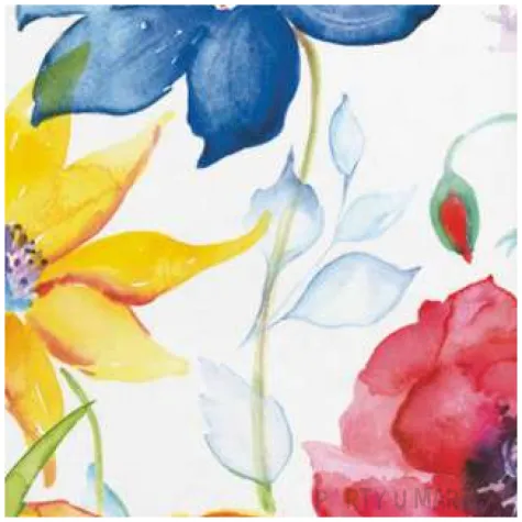 serwetki kolorowe polne kwiaty maki 33 cm 20 szt