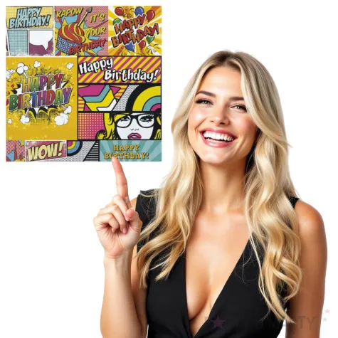 serwetki komiksowe urodziny maki 33 cm 20 szt