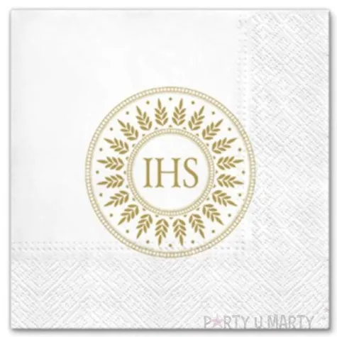 serwetki komunia hostia zlota paw 33 cm 20 szt