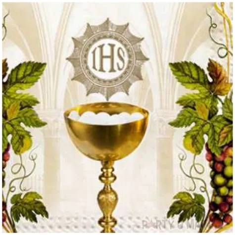 serwetki komunia kompozycja bezowa maki 33 cm 20 szt