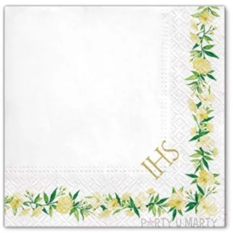 serwetki komunia ramka z ihs paw 33 cm 20 szt