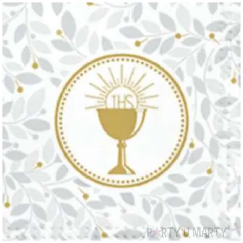 serwetki komunia subtelna paw 33 cm 20 szt