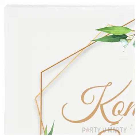 serwetki komunia swieta eukaliptus w ramce czakos 33 cm 20 szt