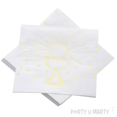 serwetki komunia swieta hostia zloty chaks 33 cm 20 szt